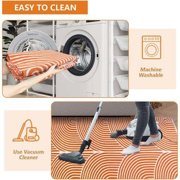 Washable Runner Rug 2'x6', Hallway Runner Rug Long Kitchen Rugs Laundry Room Rug - Picture 4 of 6